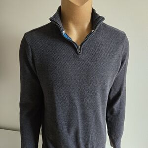 Robert Graham Charcoal Zip-Up Sweater